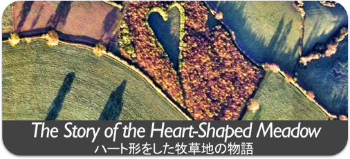 heart-shaped meadow banner